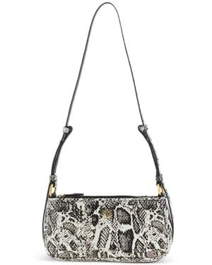 Pinko Love Birds Snake-Effect Cross Body Bag - White