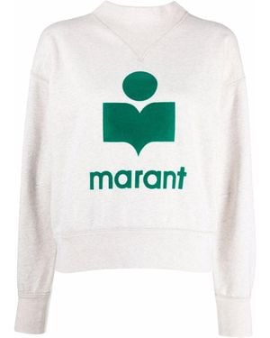 Isabel Marant Sudadera con logo y cuello falso - Gris