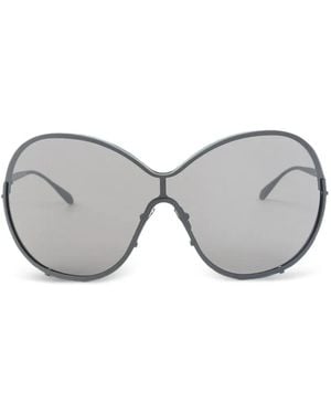 Alaïa Round-Frame Sunglasses - Grey