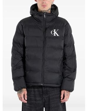 Calvin Klein Hooded Puffer Jacket - Grey