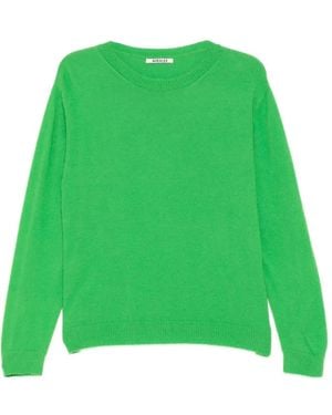 AURALEE Brushed Cashmere Cotton Jumper - Green