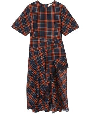 3.1 Phillip Lim Plaid-Pattern Asymmetrical Dress - Red