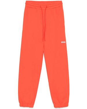 MSGM Pantalones de chándal con logo - Rojo