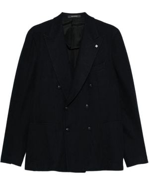 Tagliatore Gestreifte Jacke - Schwarz