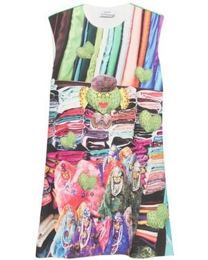The Artistylist Graphic-Print Sleeveless Mini Dress - White