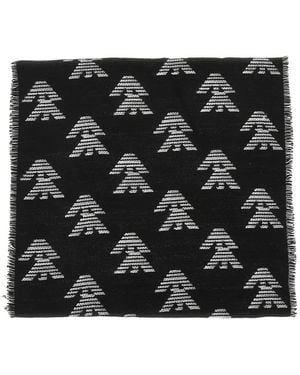 Emporio Armani Eagle Logo Frayed Scarf - Black