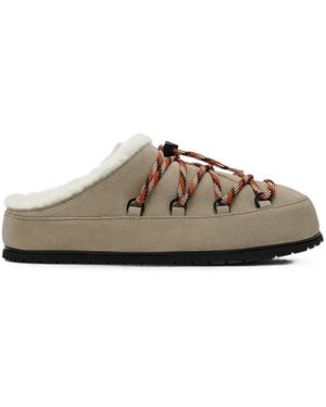 Prada Slipper Mit Shearling-Futter - Braun