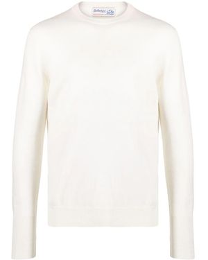 Ballantyne Crew-Neck Cashmere Jumper - White