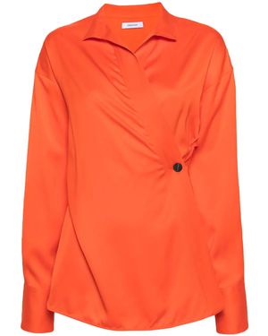 Ferragamo Katoenen Wikkelblouse - Oranje
