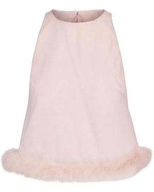 Dorothee Schumacher Feather-Trim Sleeveless Top - Pink
