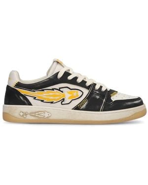 ENTERPRISE JAPAN Egg Rocket 4 Distressed Trainers - White