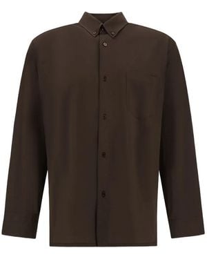 Herno Long-Sleeved Cotton Shirt - Brown