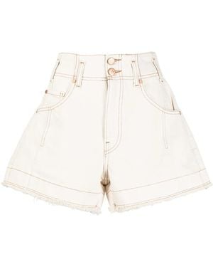 Ulla Johnson Short Ample À Taille Haute - Blanc