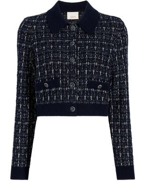 Cinq À Sept Ainara Vest Met Kraag - Blauw