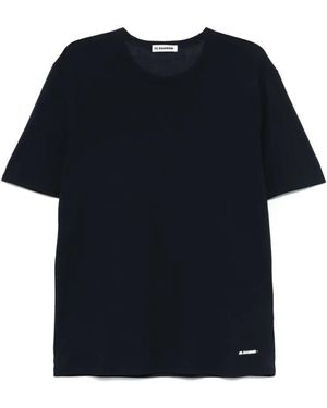 Jil Sander クレープ Tシャツ - ブルー