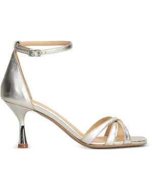 Fratelli Russo Sandales En Cuir Carla À Brides Croisées - Metallic