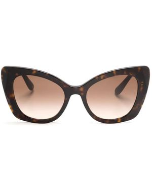 Dolce & Gabbana バタフライフレーム サングラス - ナチュラル