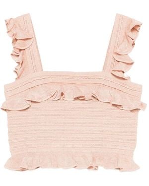 Zimmermann Haut À Volants - Pink
