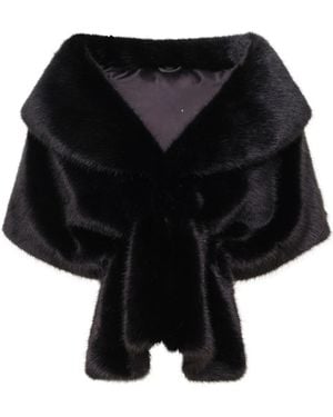 Unreal Fur Champagne Cape - Black