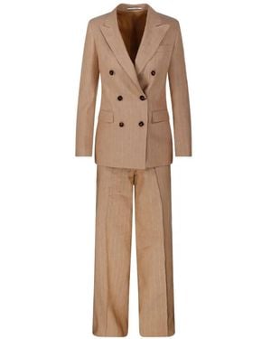 Tagliatore Pinstripe Double-Breasted Suit - Natural