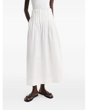 Rohe Pleated Poplin Midi Skirt - White