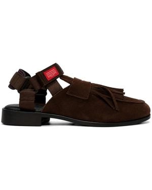 BED j.w. FORD Loafer-Style Leather Sandals - Brown