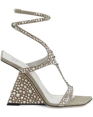 Giuseppe Zanotti Tutankamon 105mm ビジュートリム サンダル - メタリック