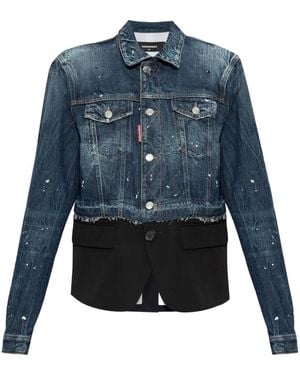 DSquared² ロゴパッチ ジャケット - ブルー