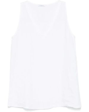 Malo Linnen Tanktop - Wit