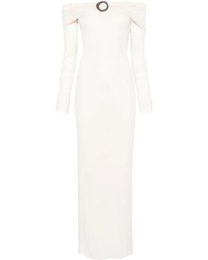 MANURI Amara Buckle Dress - White