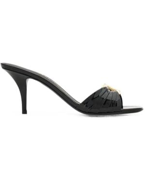 Ferragamo Gancini Ornament Slides - Black