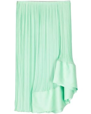 Lanvin Asymmetric Pleated Skirt - Green