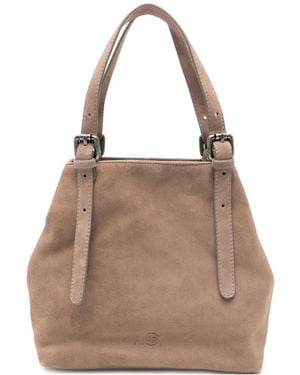 AUTENTICA 504 Small Galatea Buckle Tote Bag - Natural