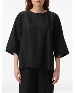 Weekend by Maxmara Oberteil mit rundem Ausschnitt - Schwarz