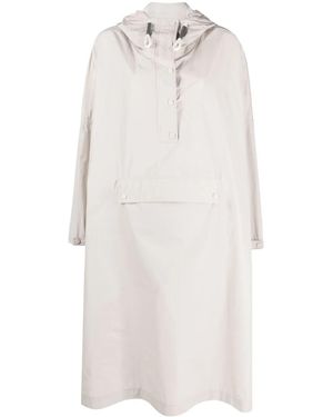 Brunello Cucinelli Hooded Rain Parka - White