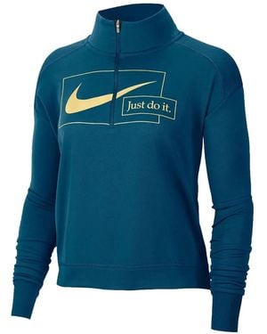 Nike Icon Clash Half-Zip Jumper - Blue