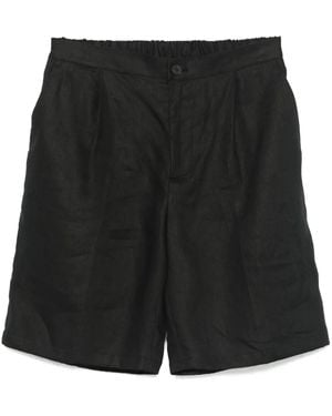 Hevò Shorts Aus Leinen - Schwarz