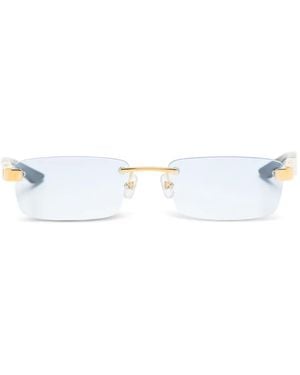 Maybach Rectangle-Frame Sunglasses - White