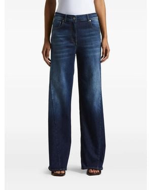 Peserico Jeans A Gamba Ampia Con Cinque Tasche - Blu