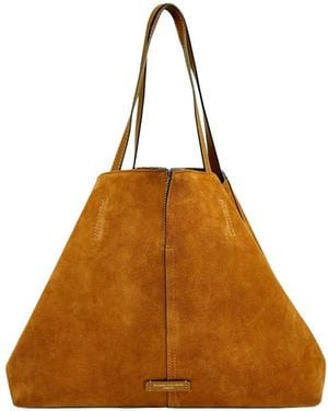 Gianni Chiarini Large Maya Suede Tote Bag - Brown