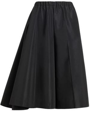 Patou Asymmetric Faille Shorts - Black