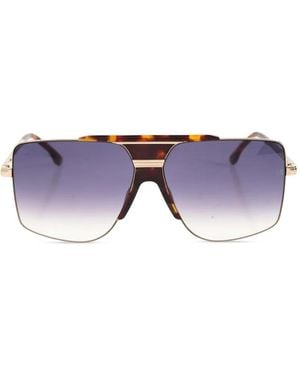 Victoria Beckham Tortoiseshell Geometric-Frame Sunglasses - Purple