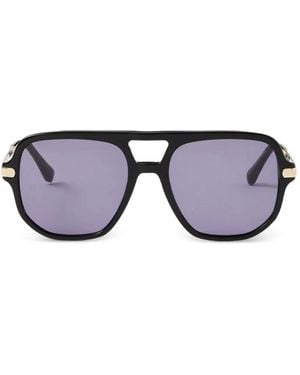 Sandro Logo-Engraved Geometric-Frame Sunglasses - Black