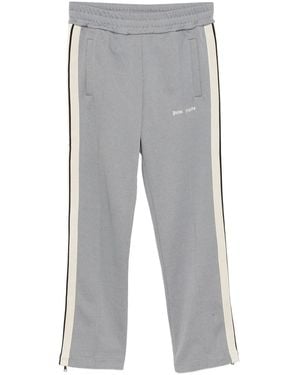 Palm Angels Logo-Embroidered Pants - Gray
