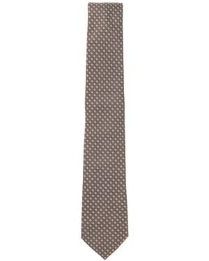 Giorgio Armani Corbata con motivo floral - Blanco