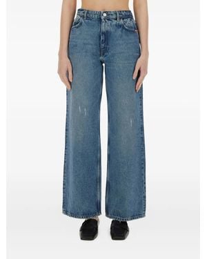 AMISH Distressed Cotton Jeans - Blue