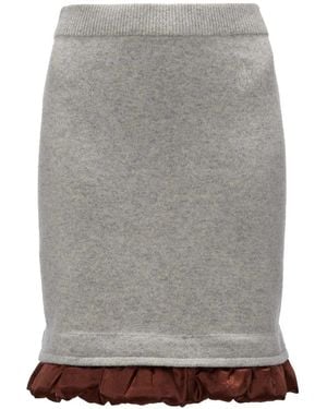 JW Anderson Mini-Rok Met Satijnen Afwerking - Grijs