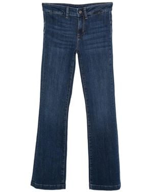 Liu Jo Whiskered Bootcut Jeans - Blue