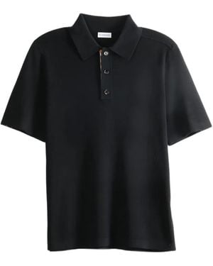 Burberry Short-Sleeve Polo Shirt - Black