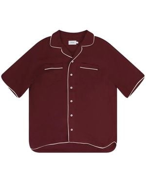 Rhude Piping-Detail Short-Sleeve Shirt - Red
